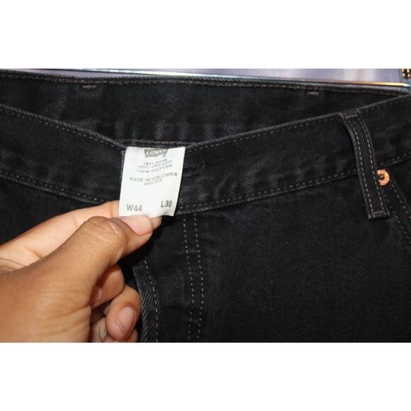 Levis 501 Button Up Black Men Jeans 44x30 - Picture 3 of 5